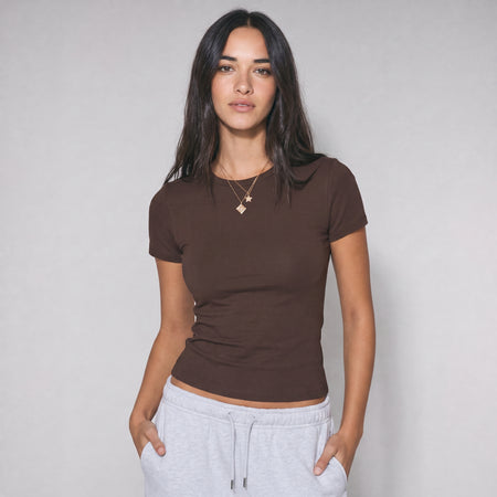 Basic Baby Tee - Brown