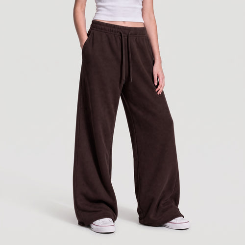 Baggy Unisex Wide Leg Summer Sweatpants - Brown