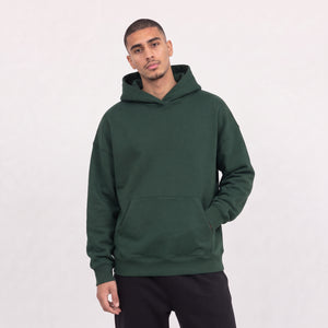 Boxy Unisex Hoodie - Dark Green