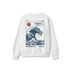 White Crewneck Unisex Sweatshirt - Hokkaido wave