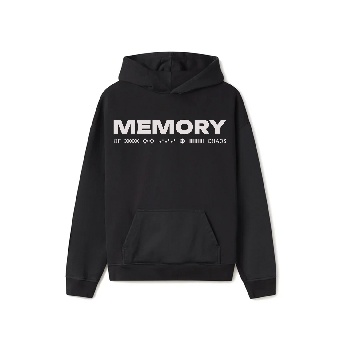 Black Oversized Unisex Hoodie - Memory of chaos