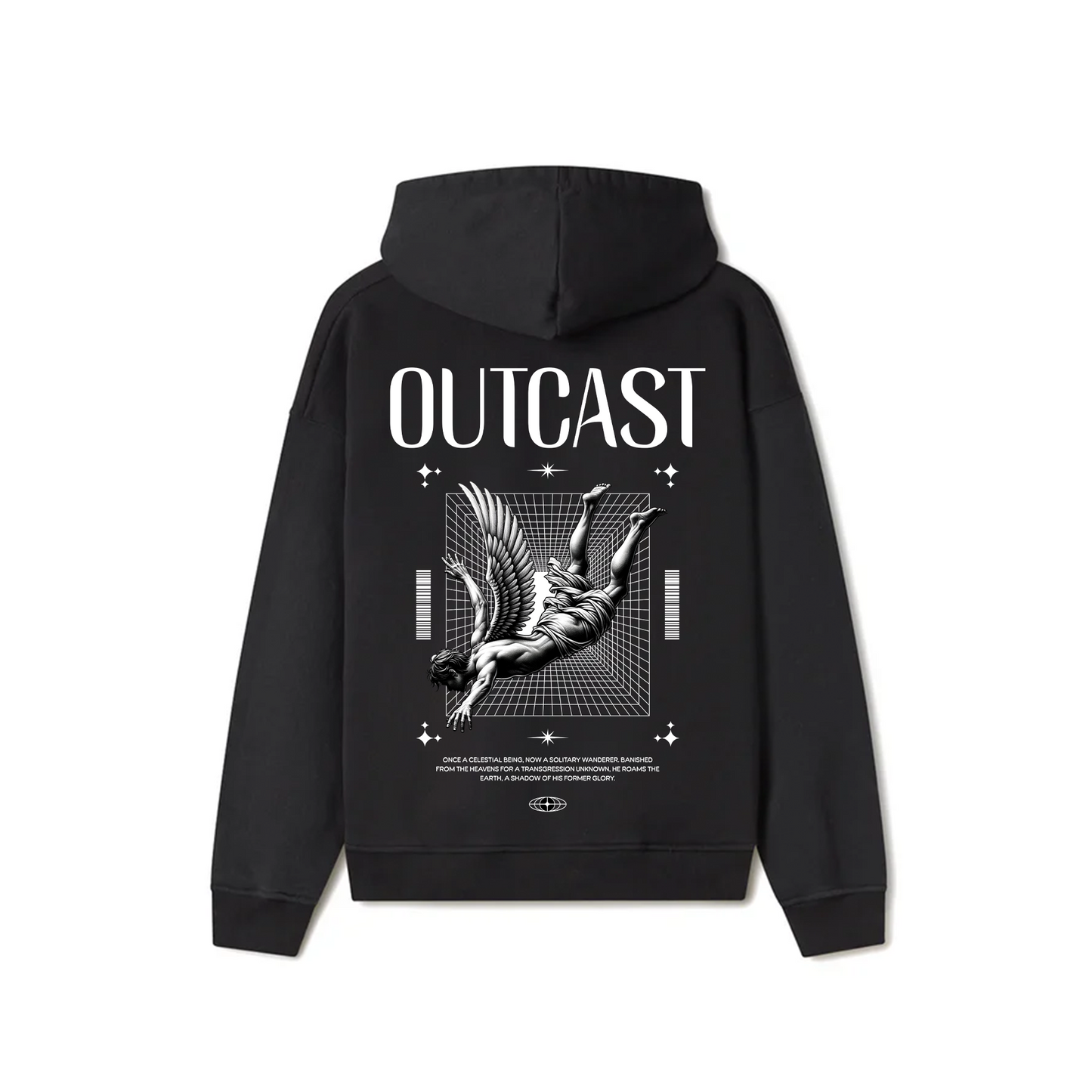 Black Oversized Unisex Hoodie - Outcast