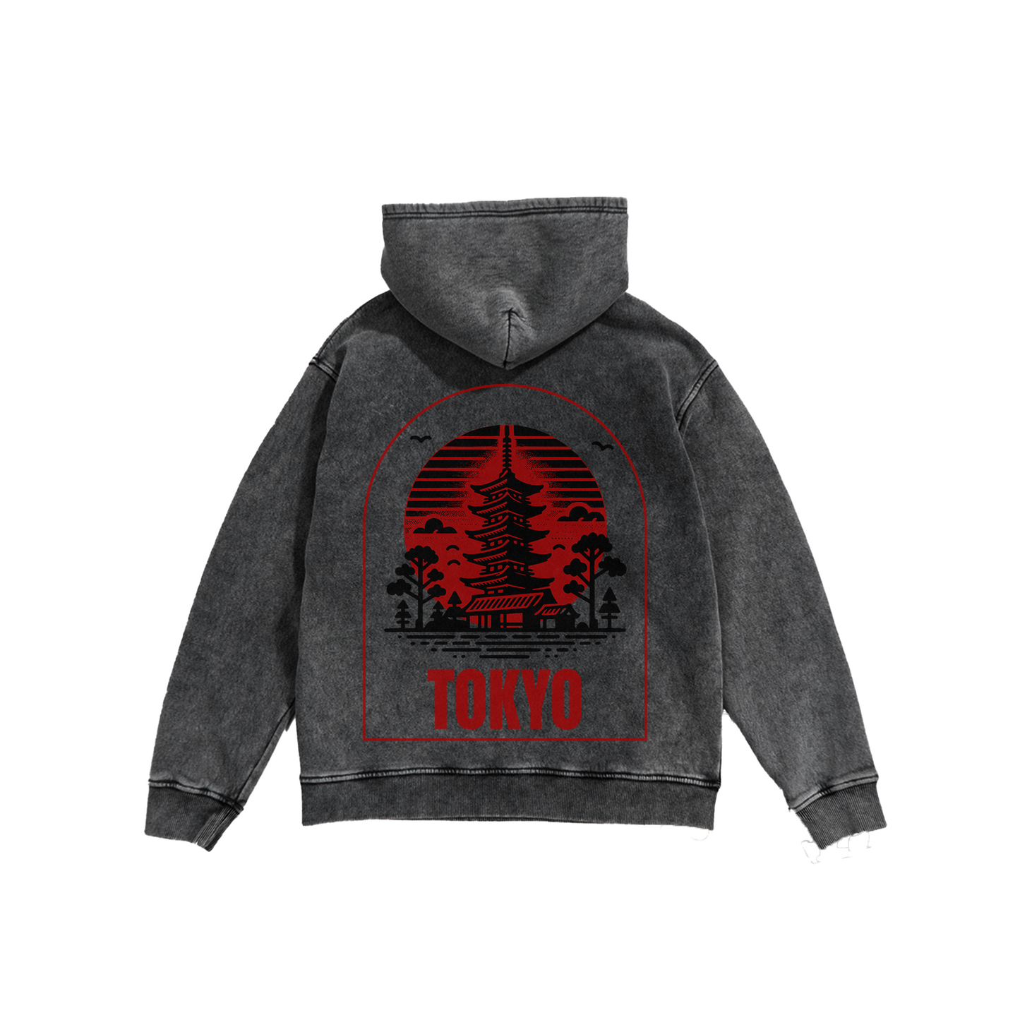 Washed Oversized Hoodie - Tokyo