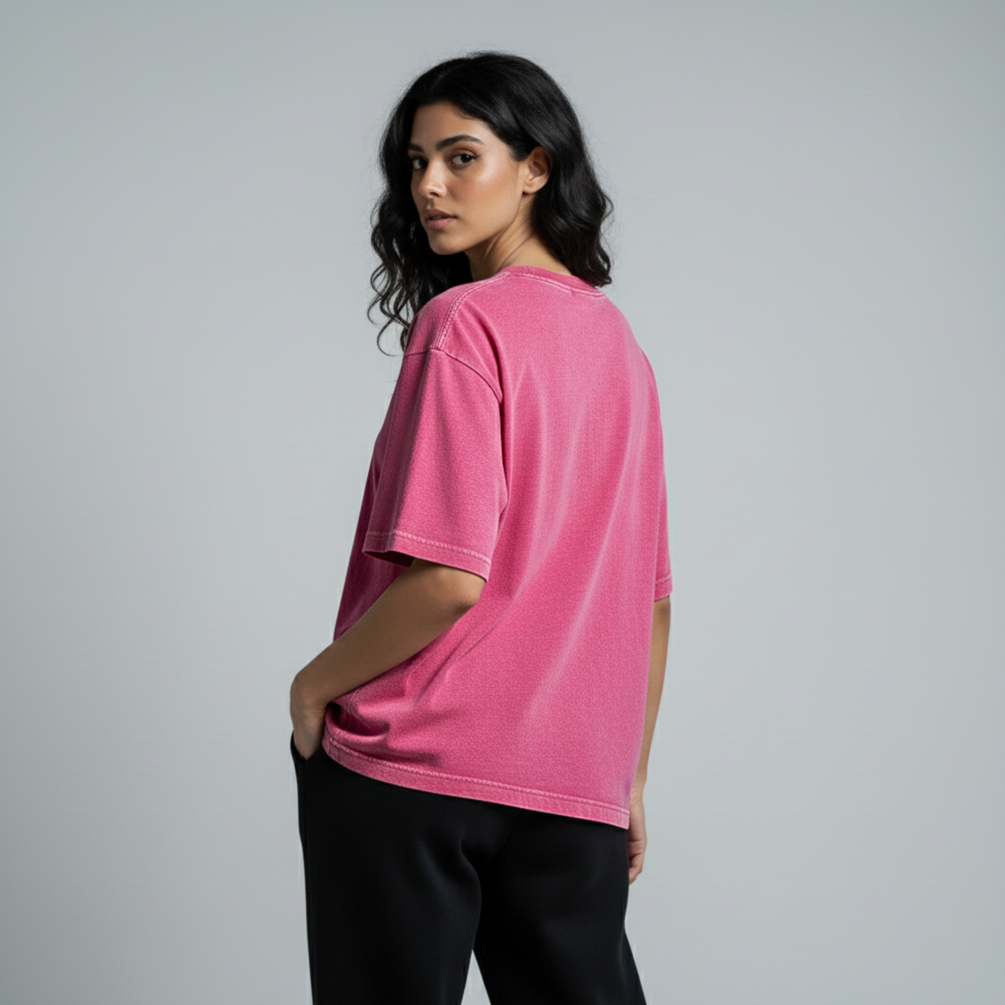 Washed Oversized Unisex T-Shirt - Pink
