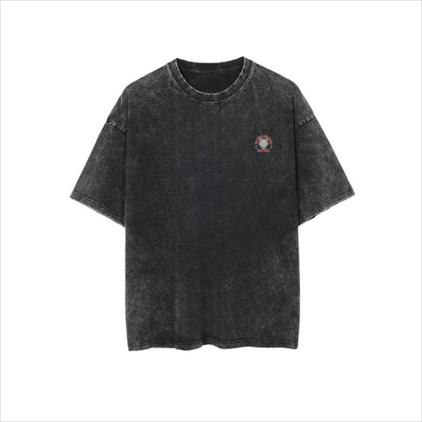 Washed Oversized Unisex T-Shirt - Wild Wolf
