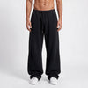 Baggy Unisex Wide Leg Summer Sweatpants - Black