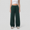 Baggy Unisex Wide Leg Summer Sweatpants - Dark Green
