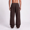 Baggy Unisex Wide Leg Summer Sweatpants - Brown