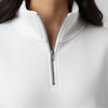 White Unisex Quarter Zip Sweatshirt