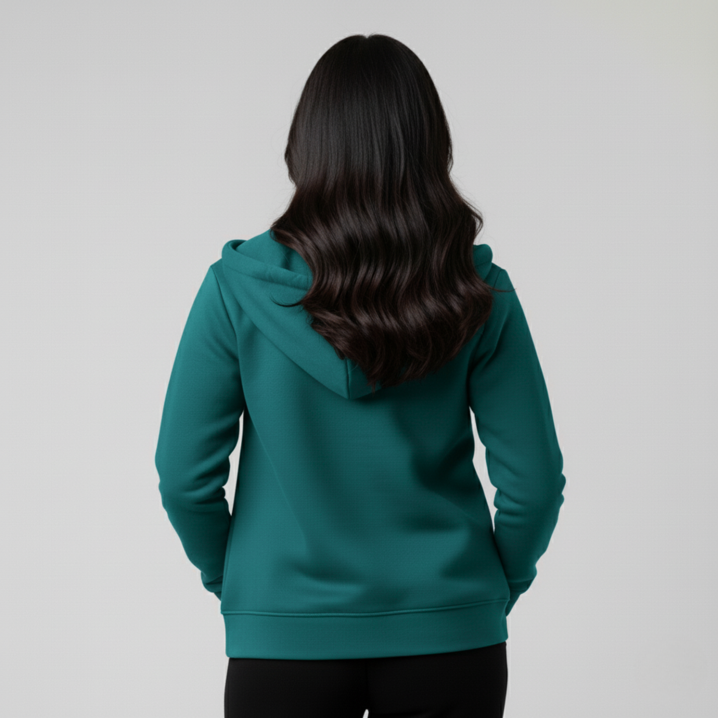 Teal Unisex Zip Up Hoodie