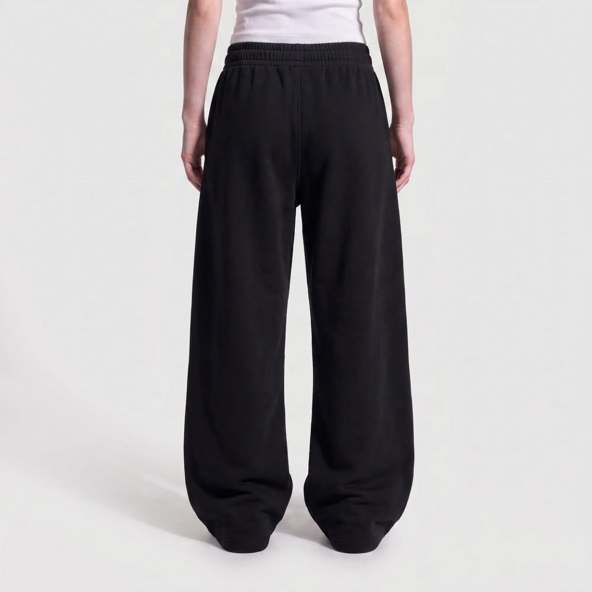 Baggy Unisex Wide Leg Summer Sweatpants - Black