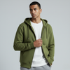 Olive Unisex Zip Up Hoodie