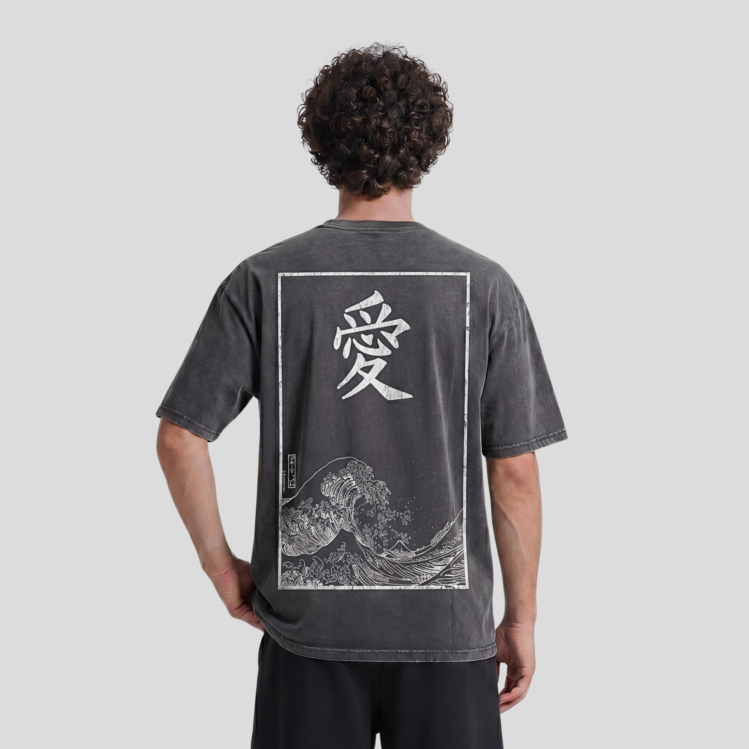 Washed Oversized Unisex T-Shirt - Japanese wave