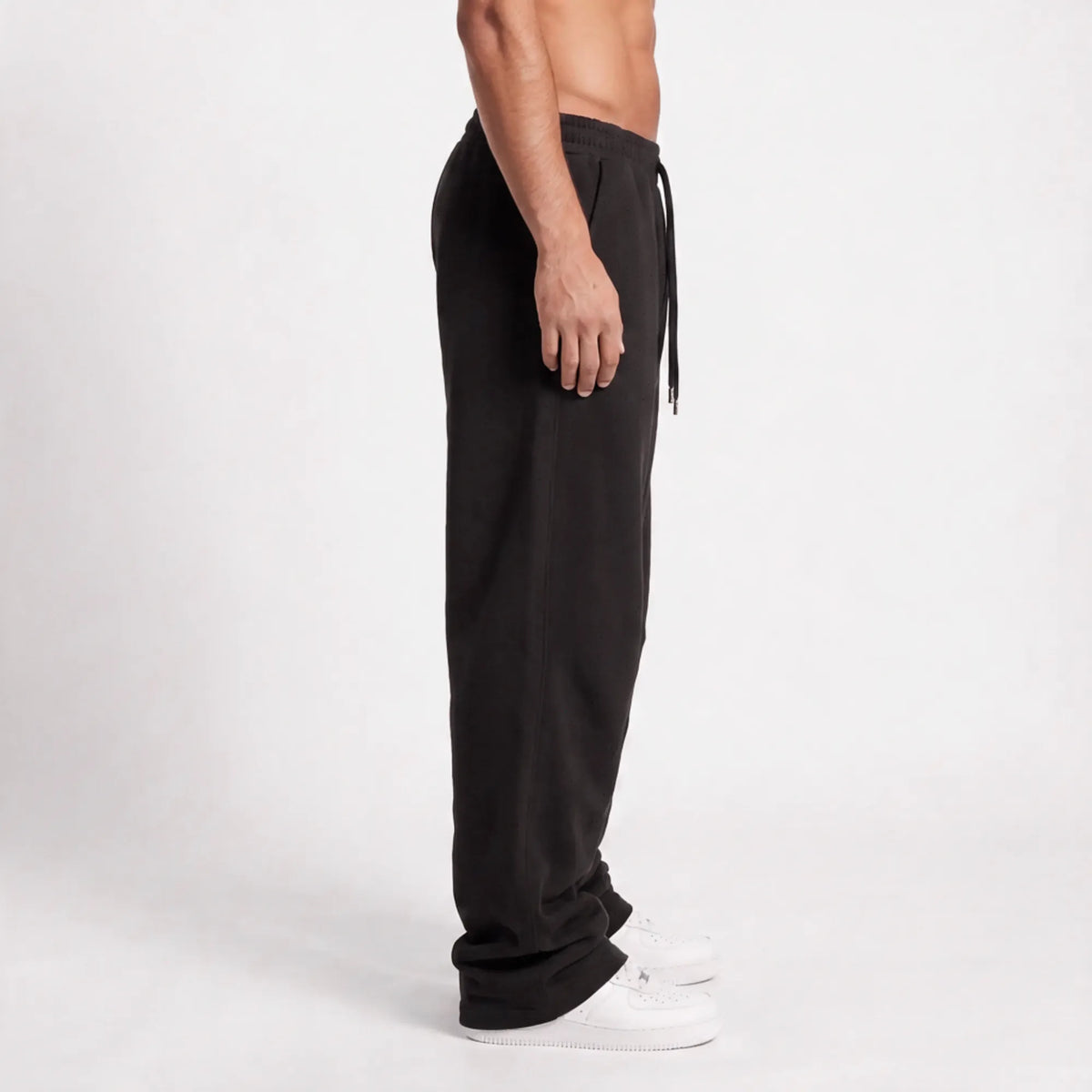 Baggy Unisex Wide Leg Summer Sweatpants - Black