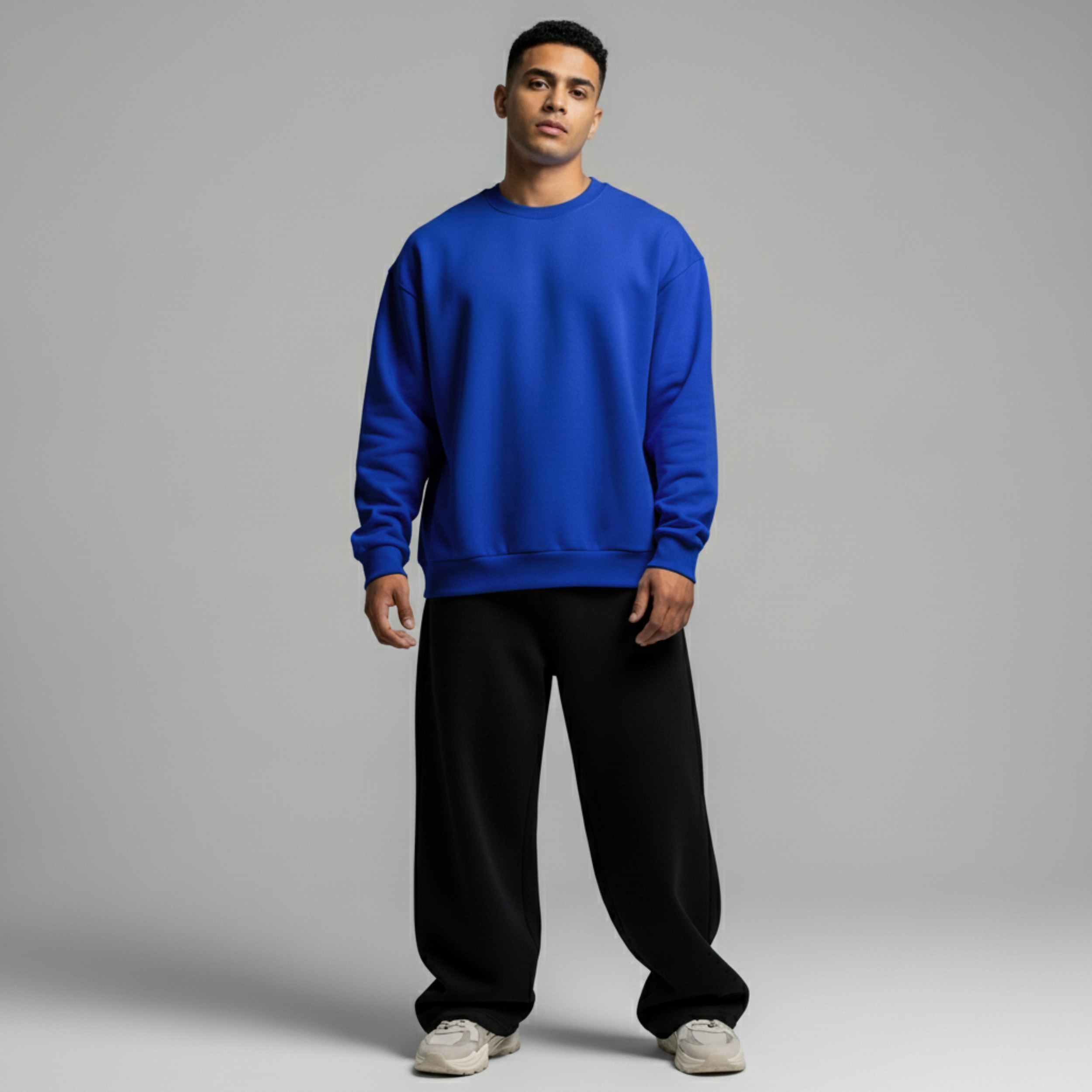 Royal Blue Crewneck Unisex Sweatshirt - Basic