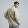 Beige Unisex Quarter Zip Sweatshirt
