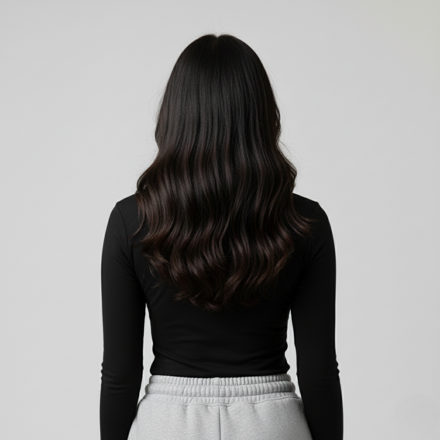 Black Round Neck Long Sleeve Women's Top