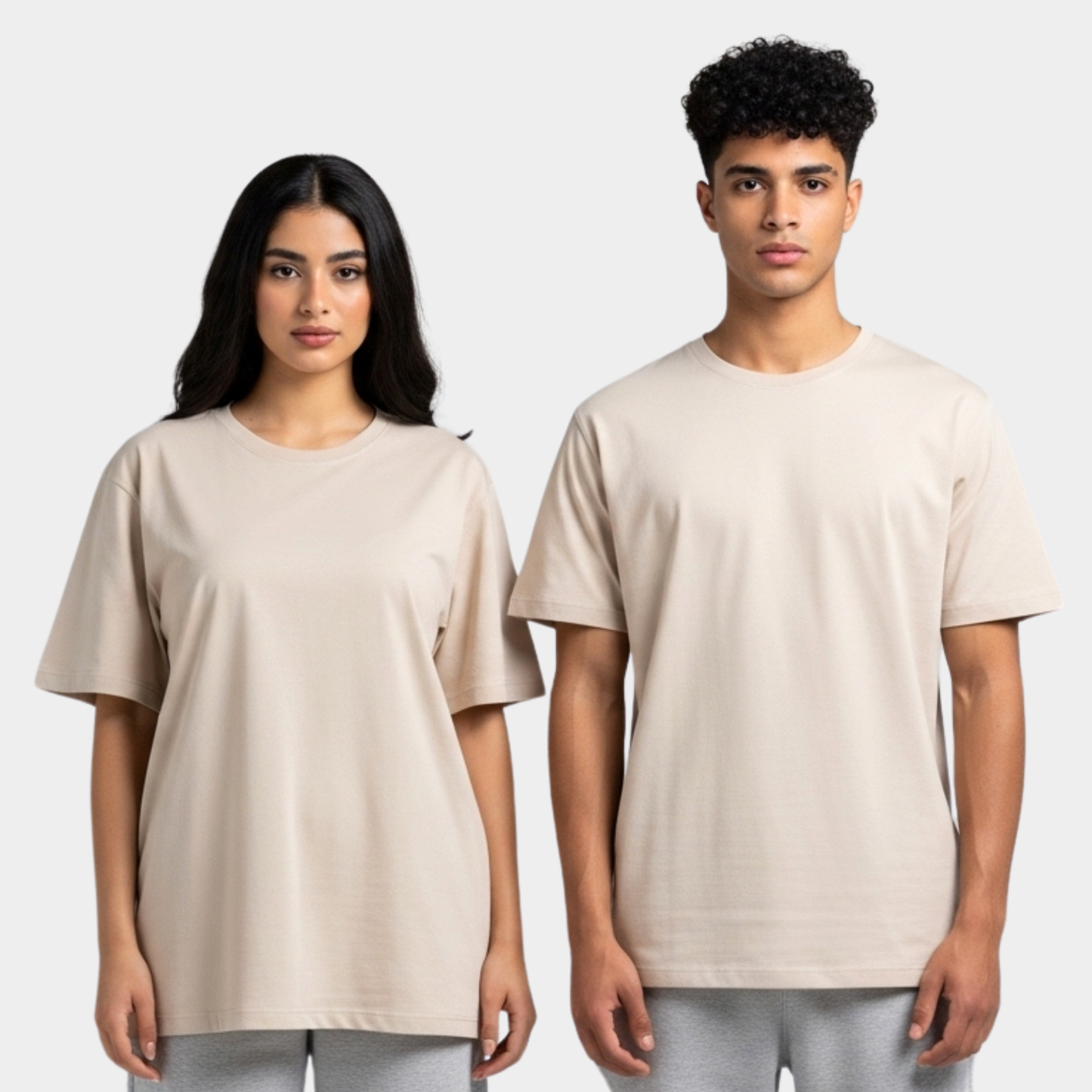Oversized Boulevard Unisex T-Shirt (Beige)