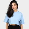 Cropped Oversize T-Shirt (Baby Blue)