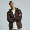 Brown Unisex Zip Up Hoodie