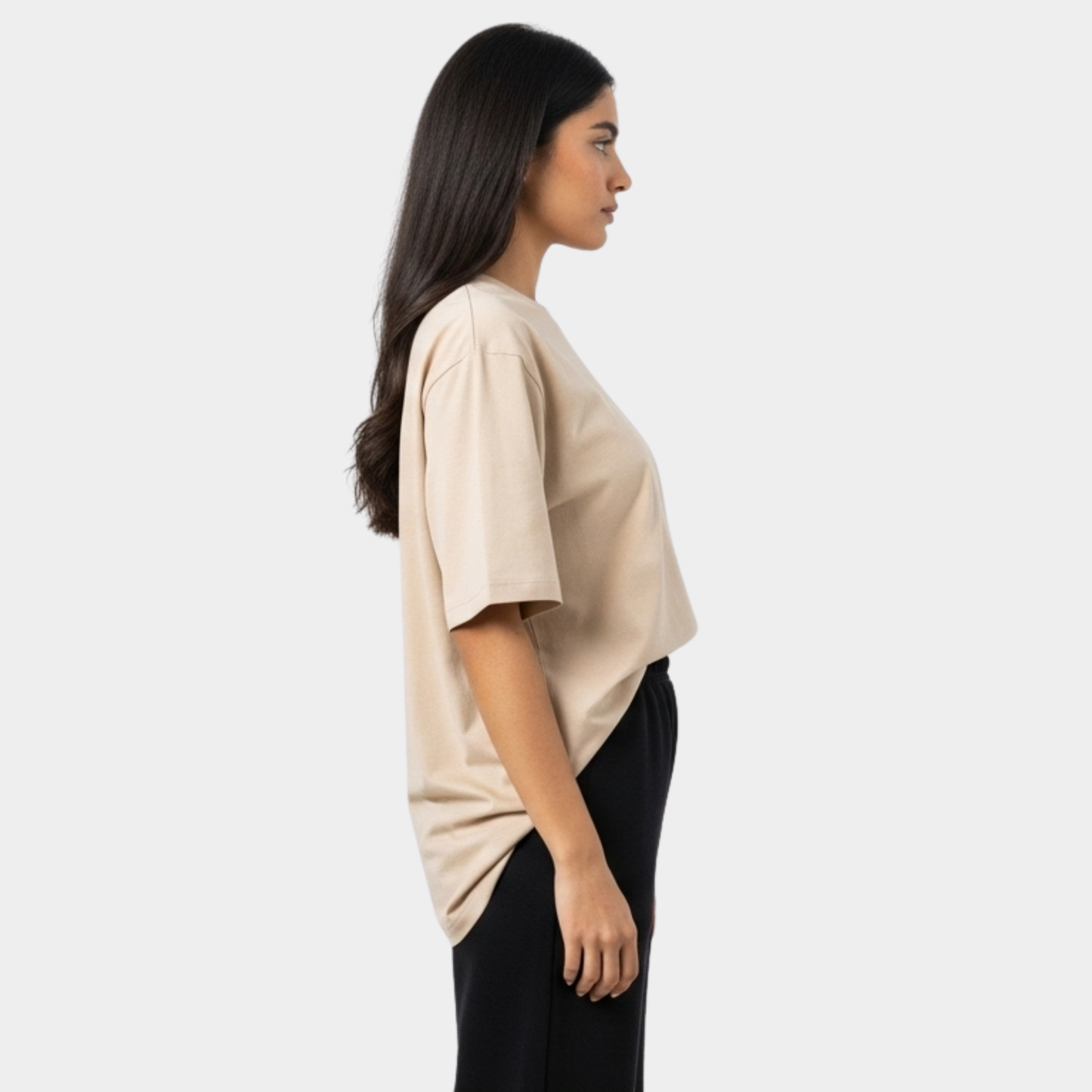 Oversized Boulevard Unisex T-Shirt (Beige)