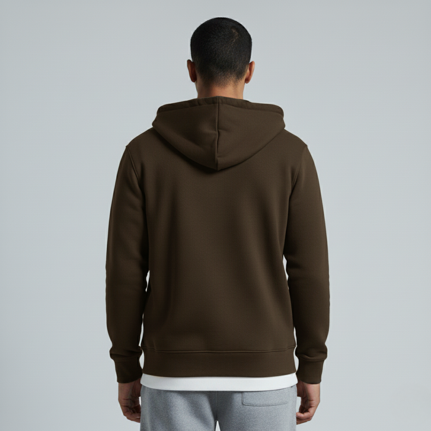 Brown Unisex Zip Up Hoodie