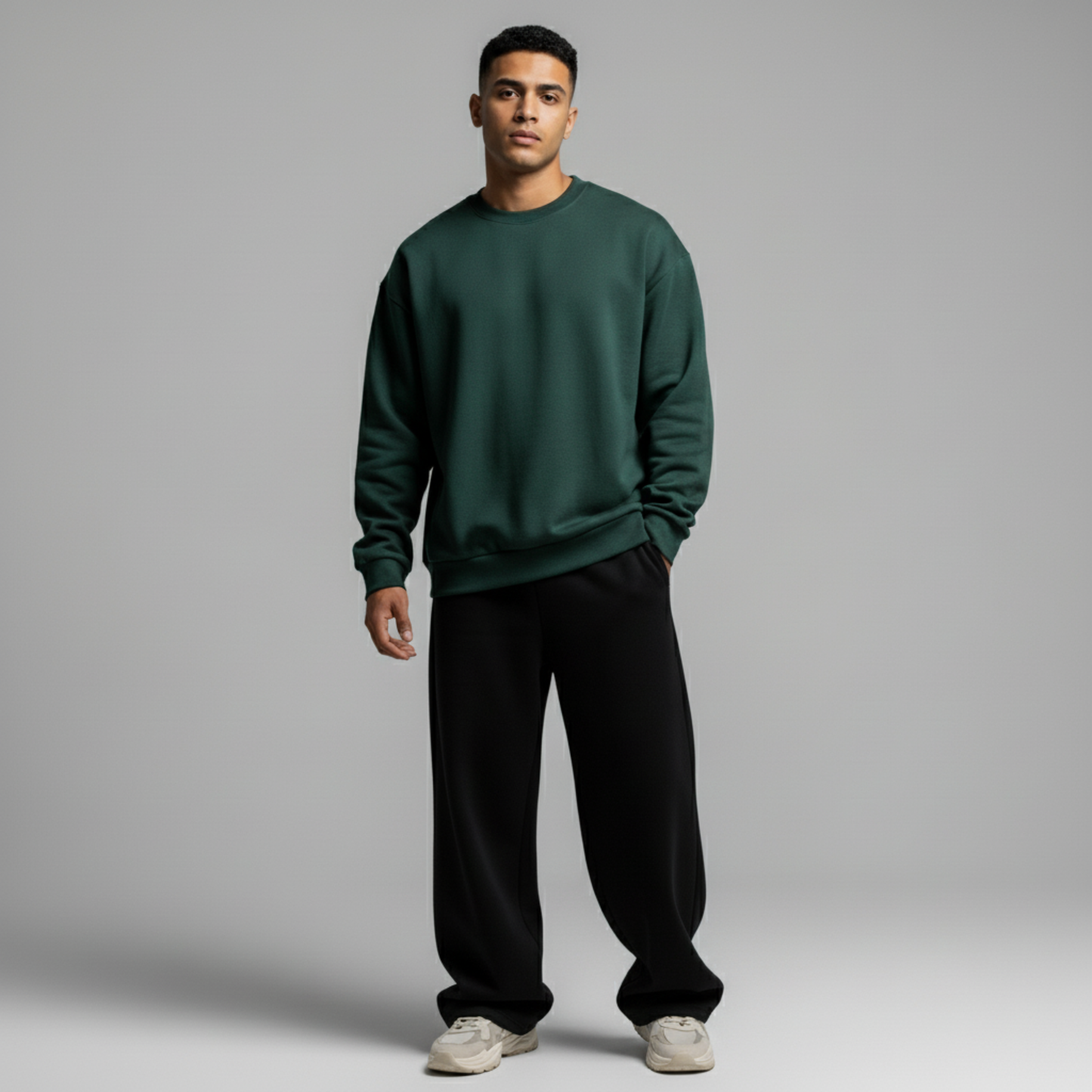 Hunter green Crewneck Unisex Sweatshirt - Basic