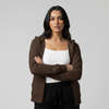 Brown Unisex Zip Up Hoodie