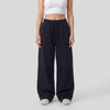 Baggy Unisex Wide Leg Summer Sweatpants - Black
