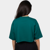 Cropped Oversize T-Shirt (Dark Green)
