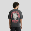 Washed Oversized Unisex T-Shirt - Wild Wolf