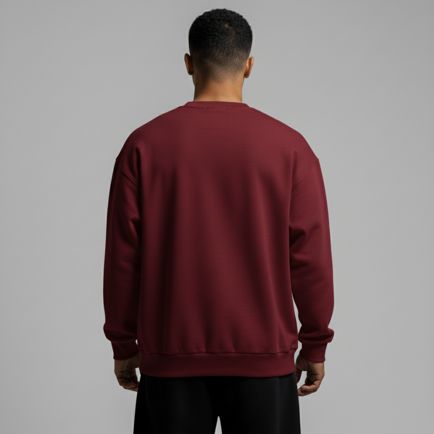 Burgundy Crewneck Unisex Sweatshirt - Basic
