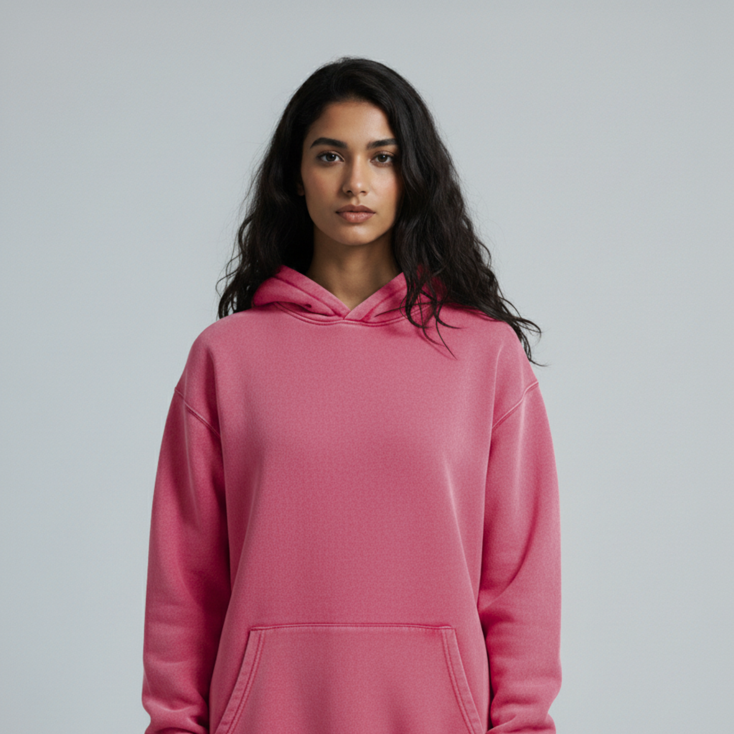 Washed Oversized Unisex Hoodie - Pink