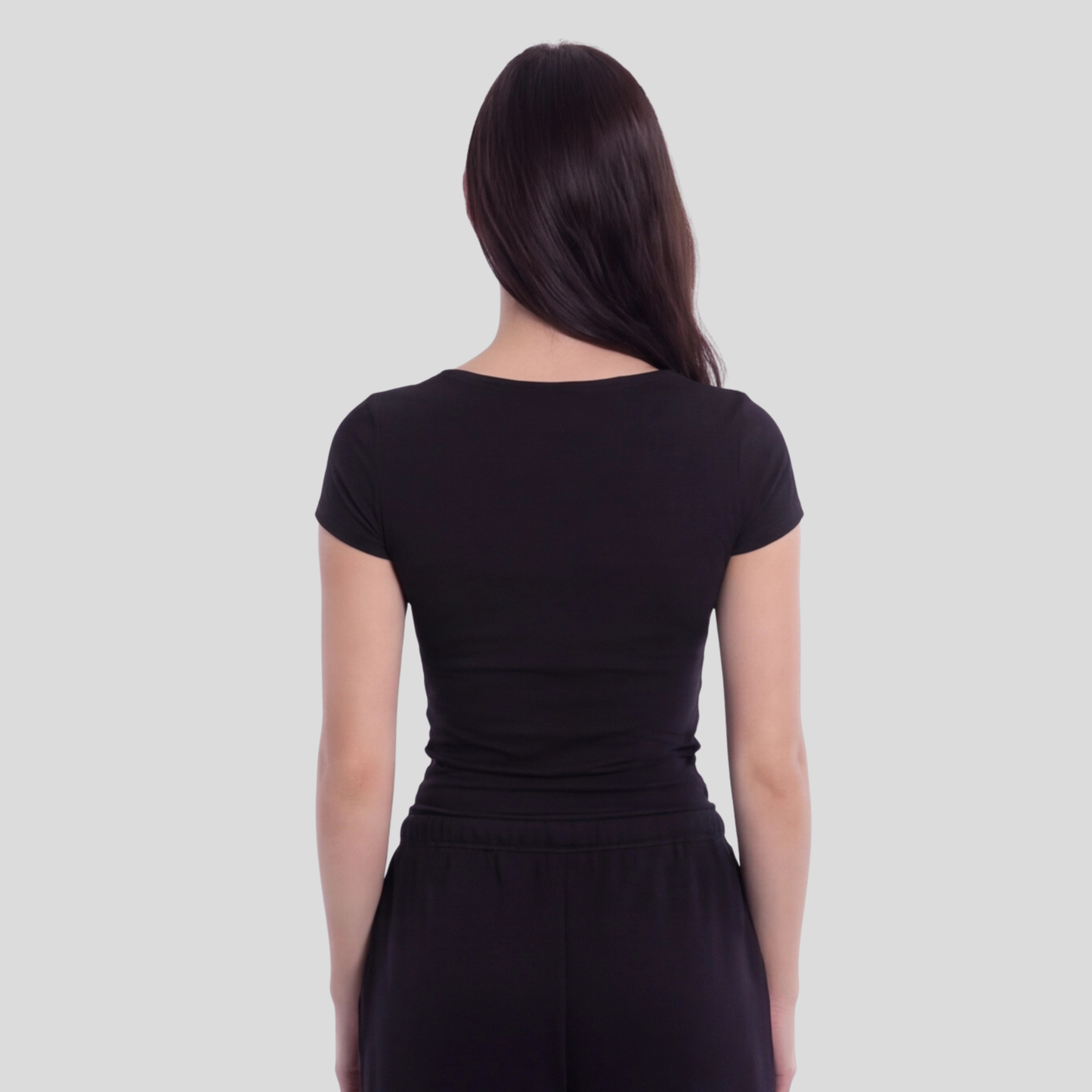 Square Neck Short Sleeve Top