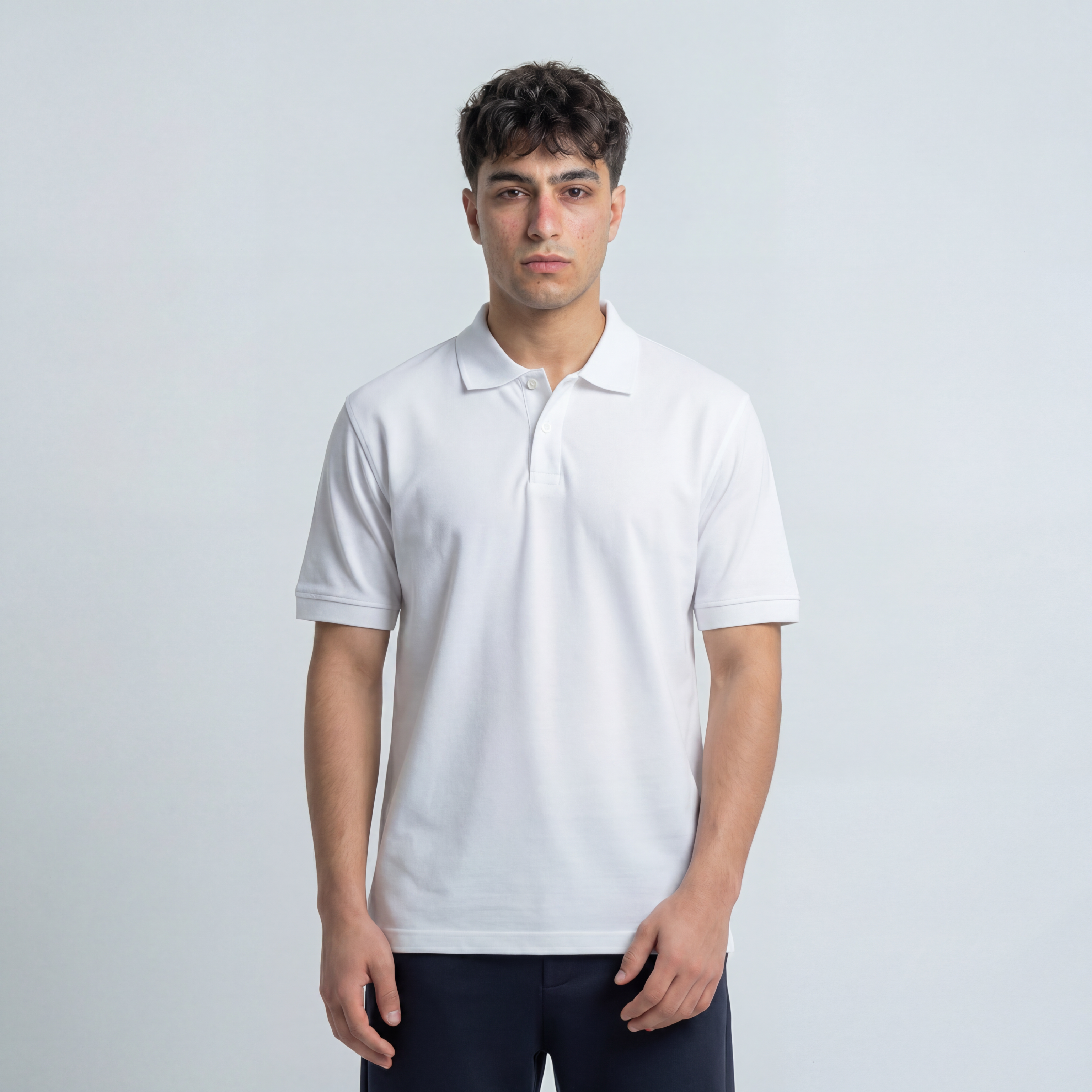 Relaxed Fit Polo T-Shirt - White