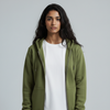 Olive Unisex Zip Up Hoodie