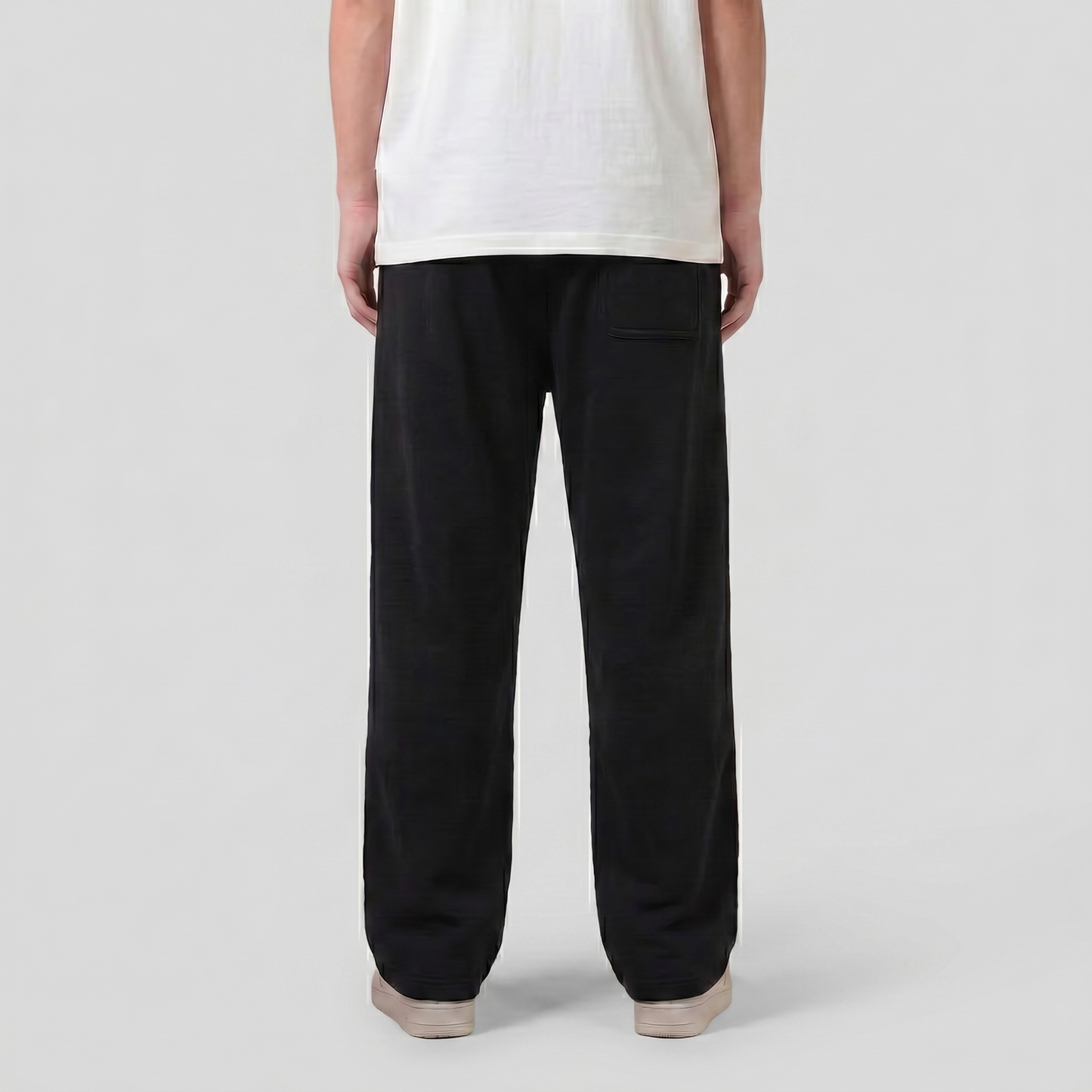 Straight Leg Unisex Summer Sweatpants - Black