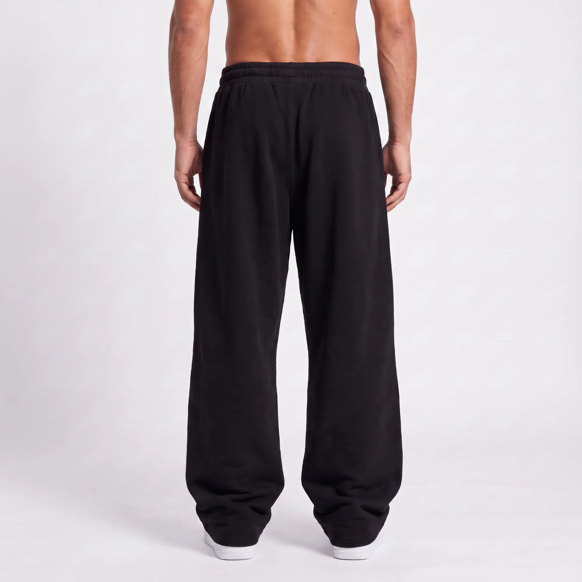 Baggy Unisex Wide Leg Summer Sweatpants - Black