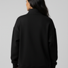 Black Unisex Quarter Zip Sweatshirt