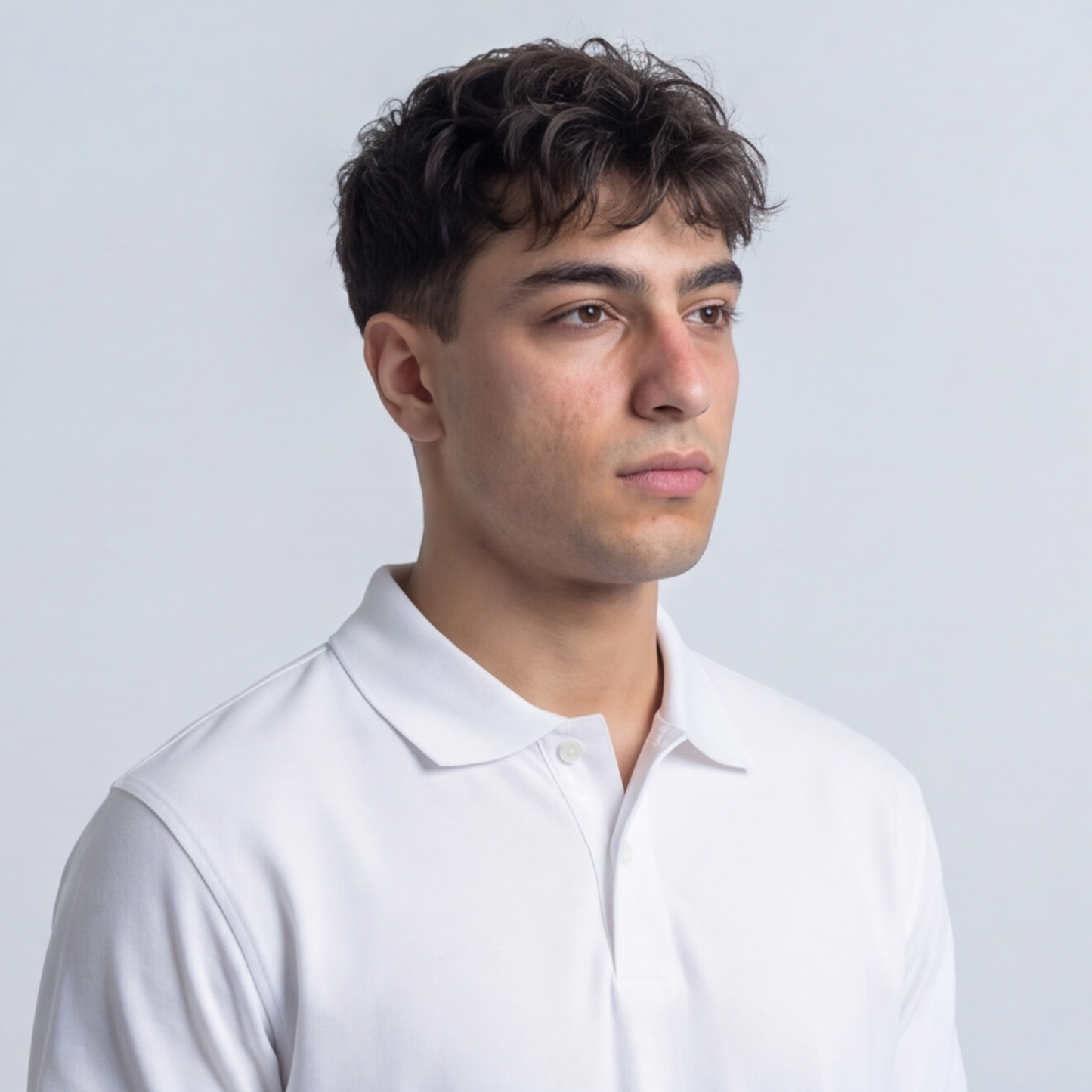 Relaxed Fit Polo T-Shirt - White