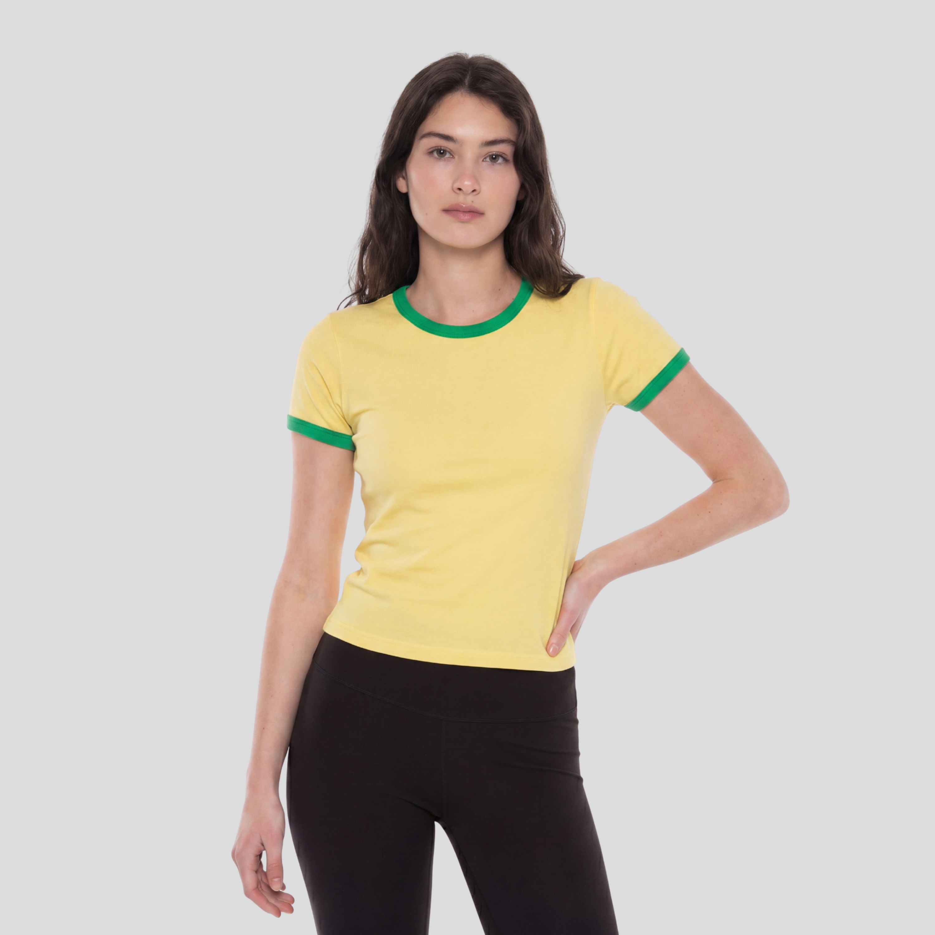 Ringer Baby Tee - Yellow