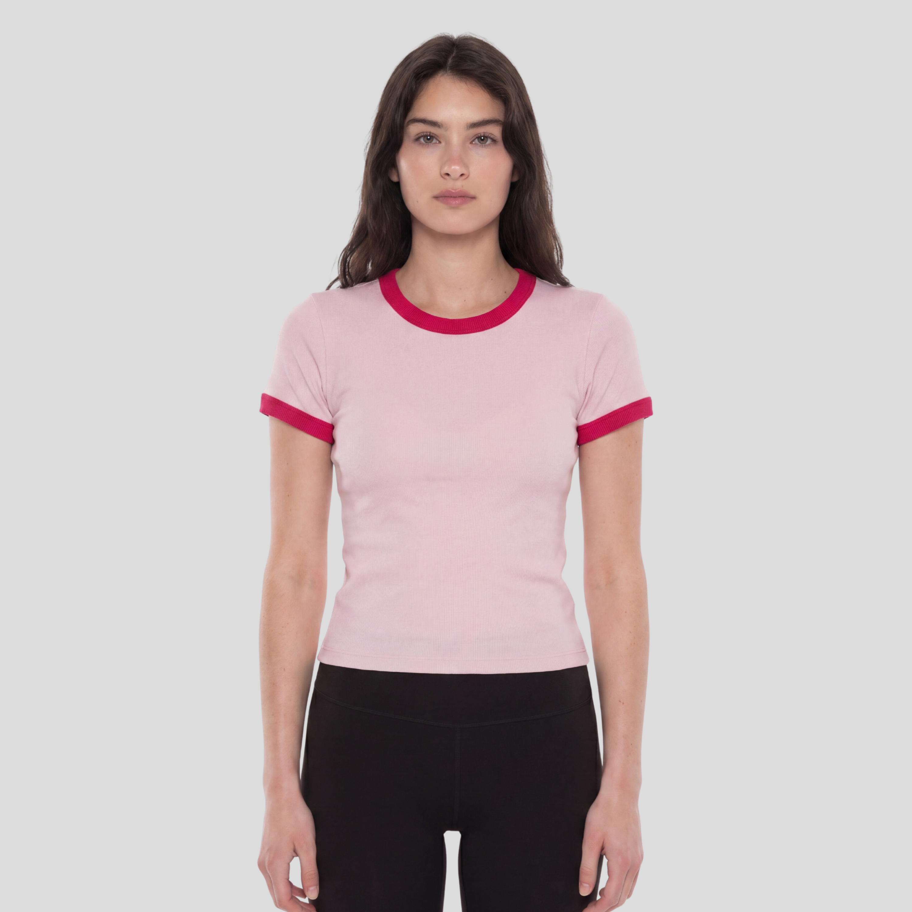 Ringer Baby Tee - Pink