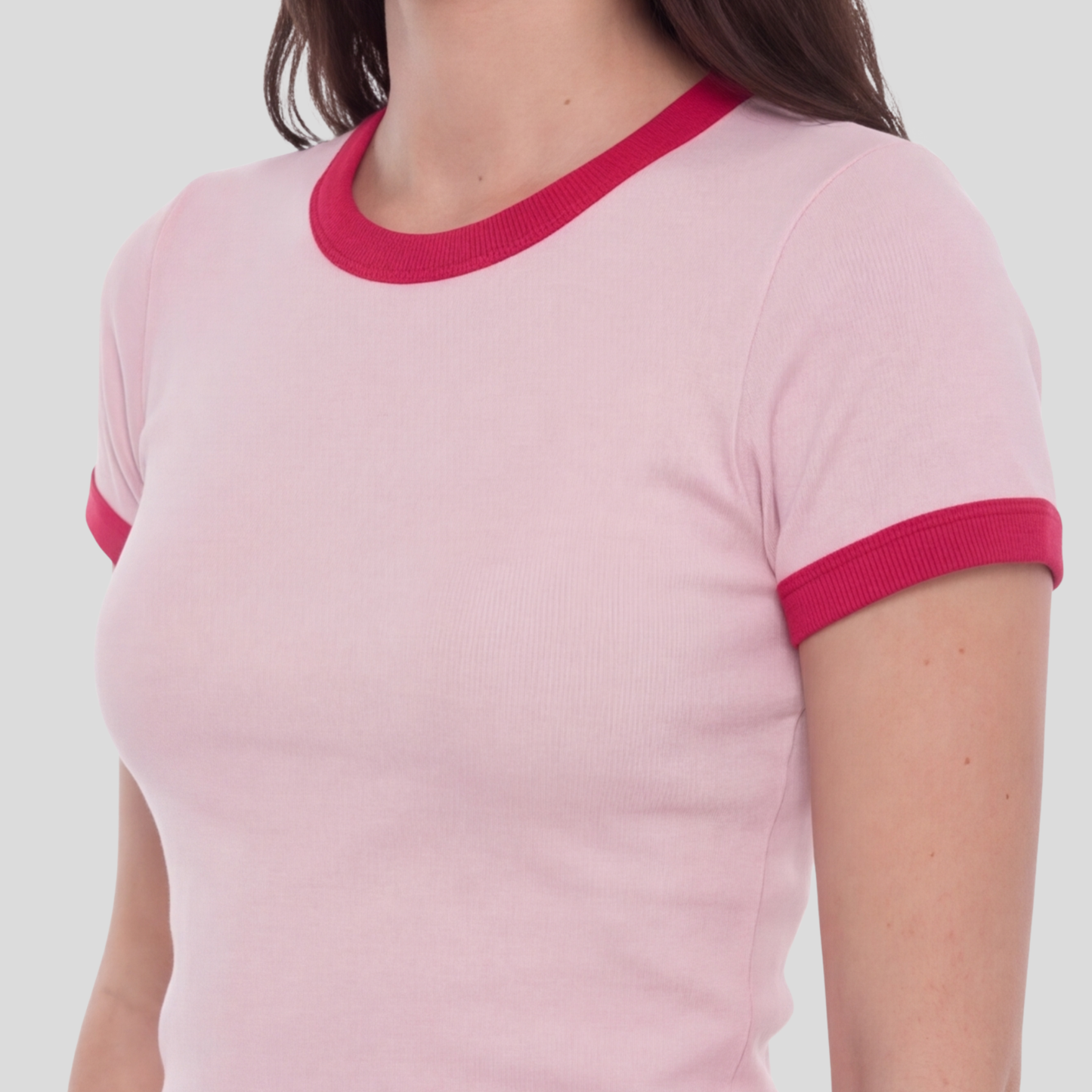 Ringer Baby Tee - Pink