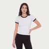 Ringer Baby Tee - White