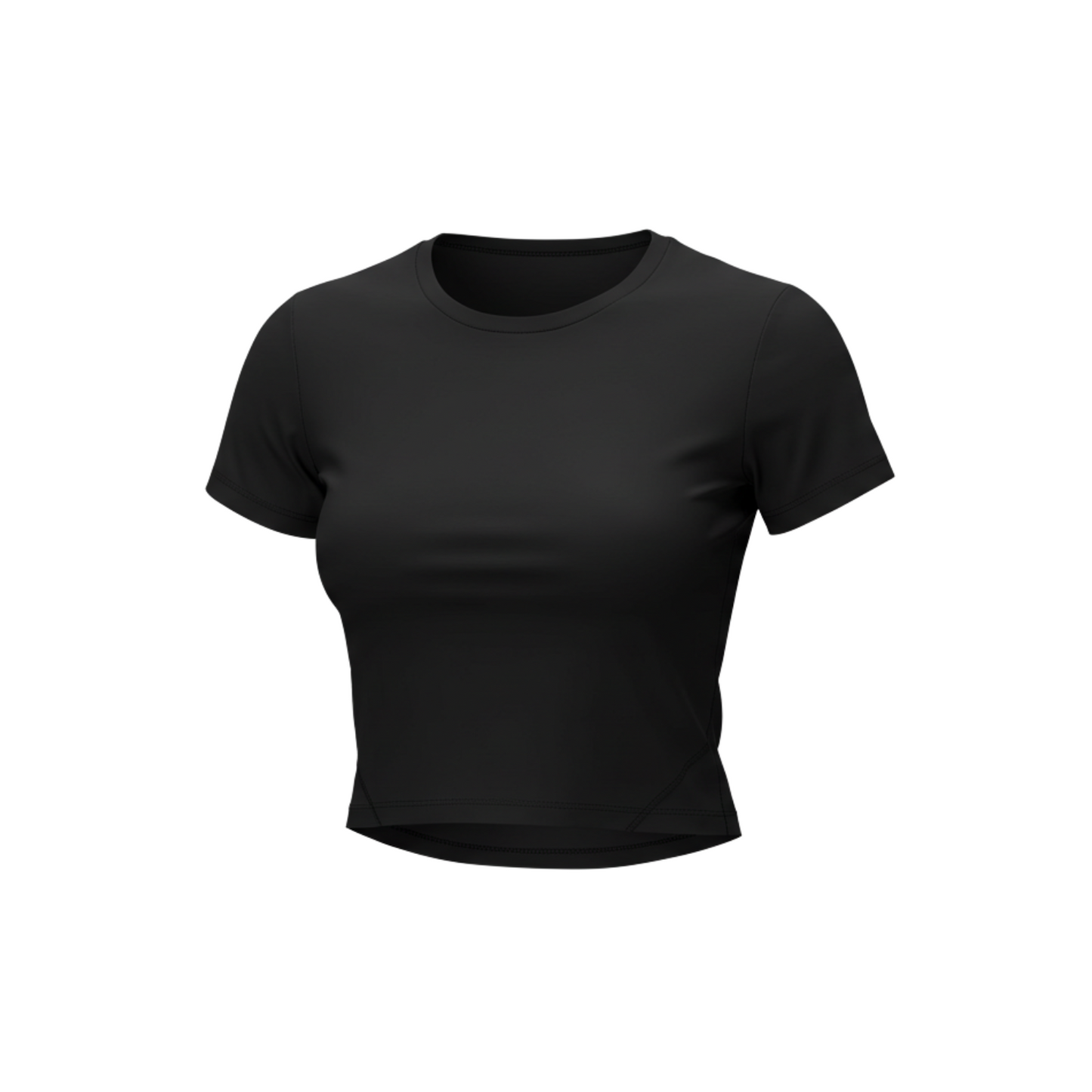 Women Black Short Sleeve Basic Top