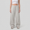 Baggy Unisex Wide Leg Summer Sweatpants - Heather Grey