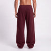 Baggy Unisex Wide Leg Summer Sweatpants - Burgundy