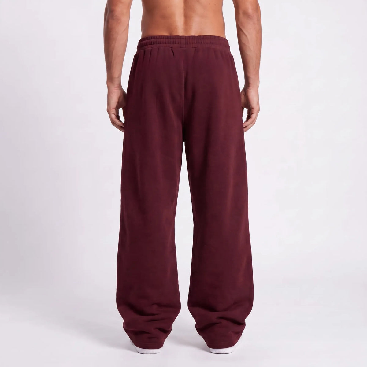 Baggy Unisex Wide Leg Summer Sweatpants - Burgundy