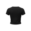 Women Black Short Sleeve Basic Top