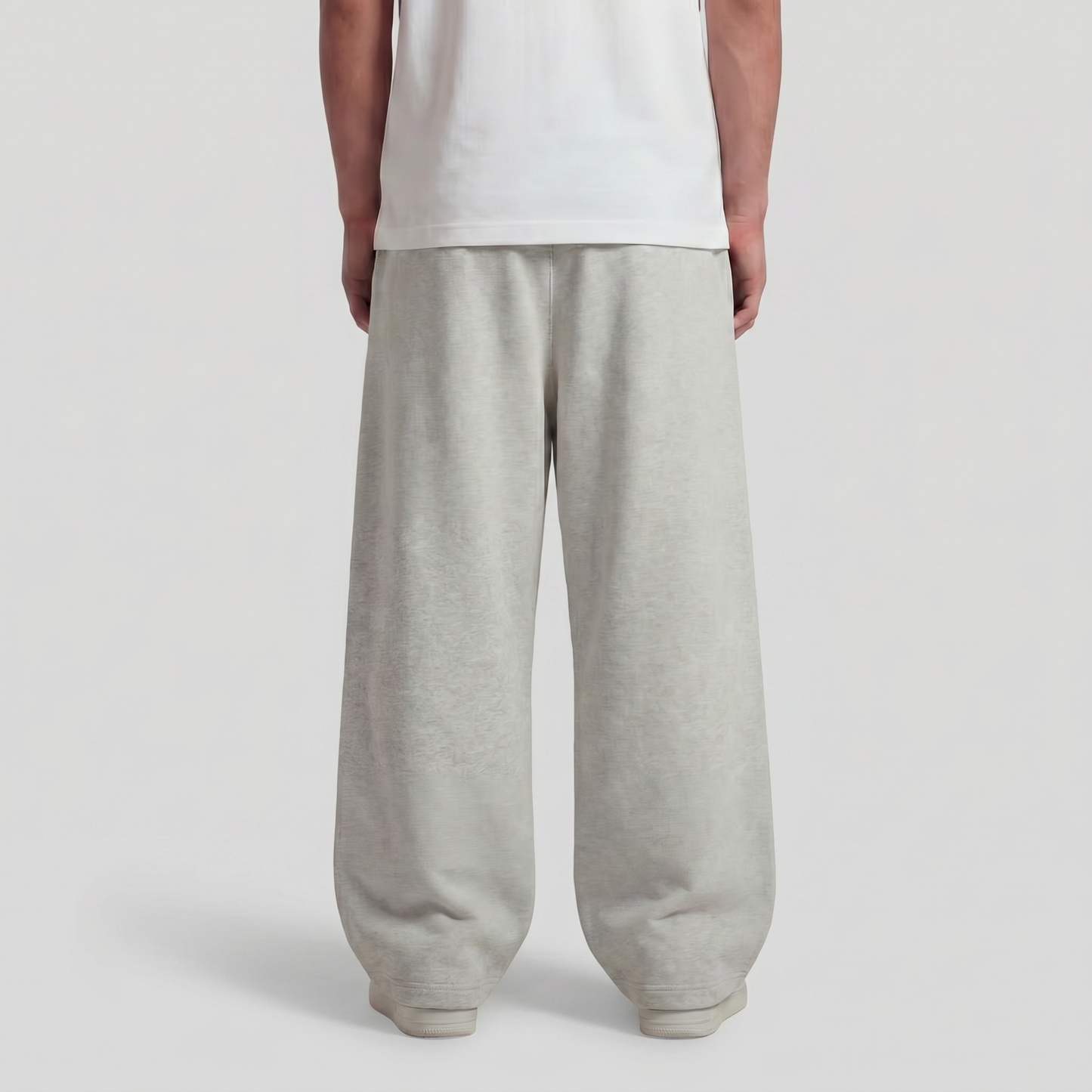 Baggy Unisex Wide Leg Summer Sweatpants - Heather Grey